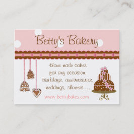 ケーキおよびクッキーのベーカリーの名刺 名刺
