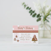 ケーキおよびクッキーのベーカリーの名刺 名刺 (スタンド正面)