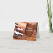 ケーキおよびコーヒーバースデー・カード カード (正面)
