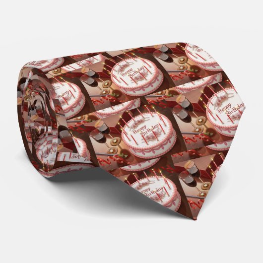 ケーキおよびワインとの百年を祝うこと ネクタイ (ロール)