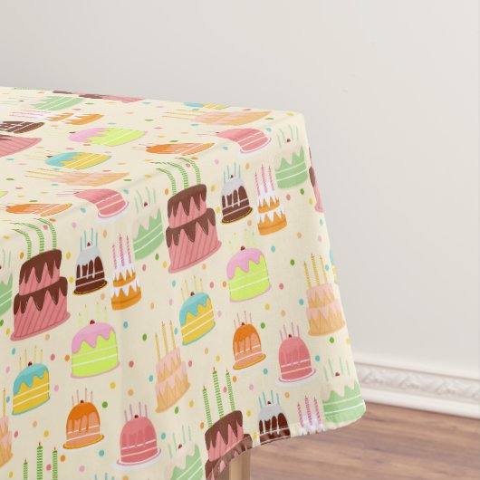 ケーキおよび蝋燭 テーブルクロス (インサイチュ)