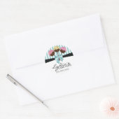 ケーキお洒落ポップベーカリーボックスシール ラウンドシール (封筒)