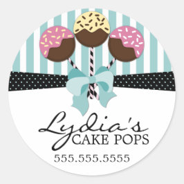 ケーキお洒落ポップベーカリーボックスシール ラウンドシール