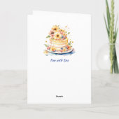 ケーキお洒落 |ハッピーバースデー パーソナライズされた カード (裏面)