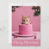 ケーキかわいいジンジャー子猫 シーズンカード (正面)