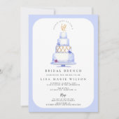 ケーキかわいらしー飾ブライダルブランチブライダルシャワー 招待状 (正面)