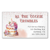 ケーキかわいらし及びフェイクグリッターベーカリー名刺 マグネット名刺 (正面)