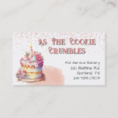 ケーキかわいらし及びフェイクグリッターベーカリー名刺 名刺 (正面)