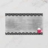 ケーキが付いている黒板のベーカリーの名刺 名刺 (裏面)