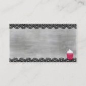 ケーキが付いている黒板のベーカリーの名刺 名刺 (裏面)