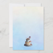 ケーキが大ヒットの誕生日パーティーの招待状 招待状 (裏面)