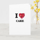 ケーキが大好き カード (黄色い花)