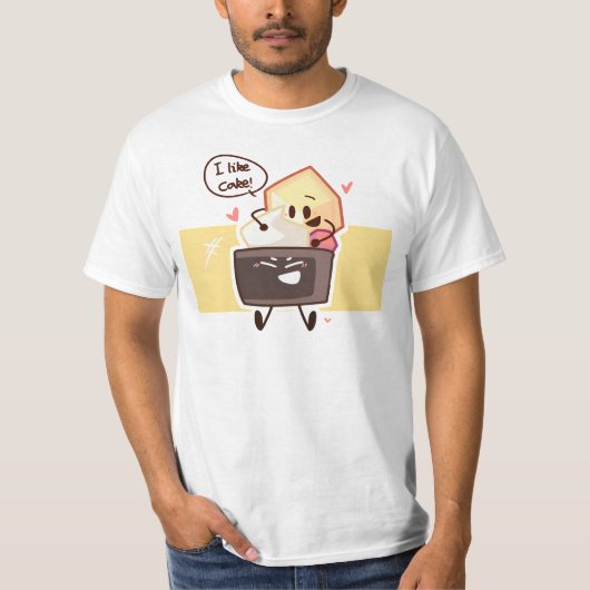 ケーキが好き – bfb cake tシャツ (正面)