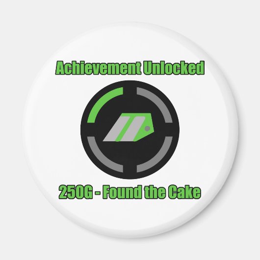 ケーキが見つかった – 実績のロック解除 マグネット (正面)