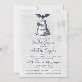 ケーキこうもりブライダルシャワー 招待状