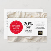 ケーキつや消しベーカリーベイカーカスタムクーポンディスカウント ポストカード (正面/裏面)