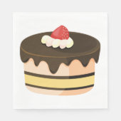 ケーキとイチゴ スタンダードランチョンナプキン (正面)