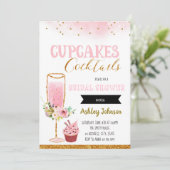 ケーキとカクテルのパーティー招待状 招待状 (スタンド正面)