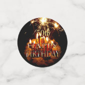 ケーキとキラキラと50ハッピーバースデー コンフェッティ (スモール正面)