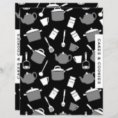 ケーキとクッキーのディバイダー |白黒キッチン (正面/裏面)