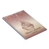 ケーキとスイーツのカップケーキデザートのレシピ ノートブック (右側)