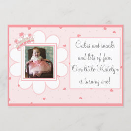 ケーキとスナックスと多くのおもしろい、ファースト誕生日 招待状