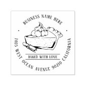 ケーキとパイベーカリーのビジネス名差出人住所 セルフインキングスタンプ (デザイン)