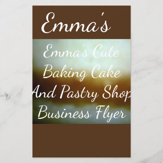 ケーキとペストリーのビジネスフライヤー チラシ (正面)