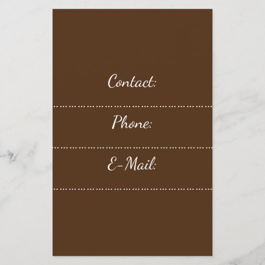 ケーキとペストリーのビジネスフライヤー チラシ (裏面)