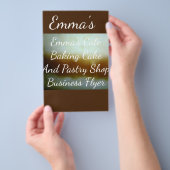ケーキとペストリーショップのビジネスフライヤー チラシ (ハンドル)