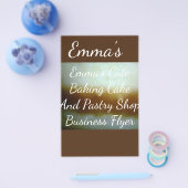 ケーキとペストリーショップのビジネスフライヤー チラシ (シングル)