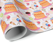 ケーキとペストリー ラッピングペーパー (ロールコーナー)