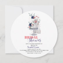 ケーキとモダンな水彩画の白いウェディングドレス2