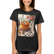 ケーキと卵を載せた花瓶が置かれたテーブル