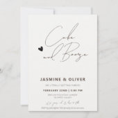 ケーキと酒おもしろい結婚の 招待状 (正面)