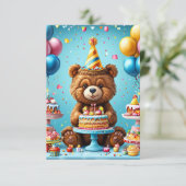 ケーキと風船の誕生日クマ (スタンド正面)