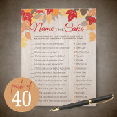 ケーキに名前を付ける秋シャワーパーティーゲームパック ノートパッド