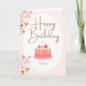 ケーキのろうそくが明るく輝きますように カード (正面)