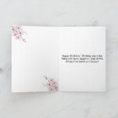 ケーキのろうそくが明るく輝きますように カード (内部)