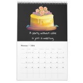 ケーキのインスピレーションカレンダーの1年 カレンダー (2月 2026)