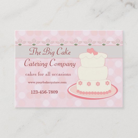 ケーキのケータリング 名刺 (正面)