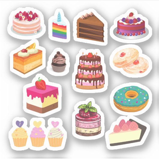 ケーキのシール シール (正面)
