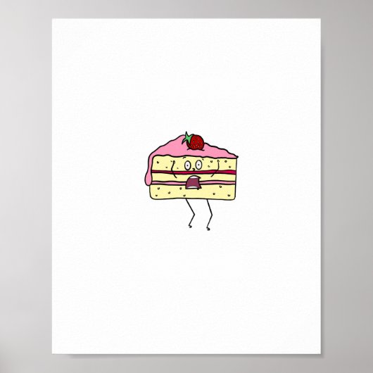 ケーキのスライスとケーキのテーマ ポスター (正面)