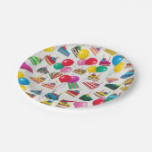 「ケーキのスライスとバルーン」 ペーパープレート (アングル)