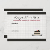 ケーキのスライスレシピカード ポストカード (正面/裏面)