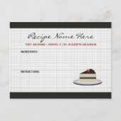 ケーキのスライスレシピカード ポストカード (正面)