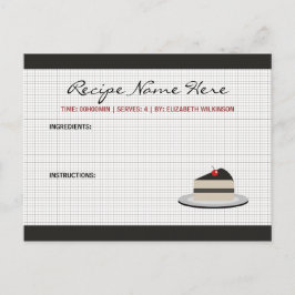 ケーキのスライスレシピカード ポストカード