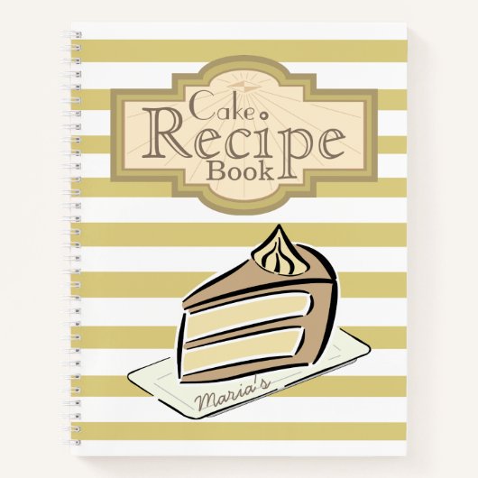 ケーキのスライスレシピ ノートブック (正面)