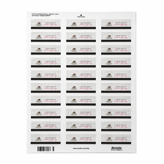 ケーキのスライス ラベル (フルシート)