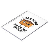 ケーキのダジャレで笑顔になれる 面白い焼き菓子のダジャレ ノートブック (左側)